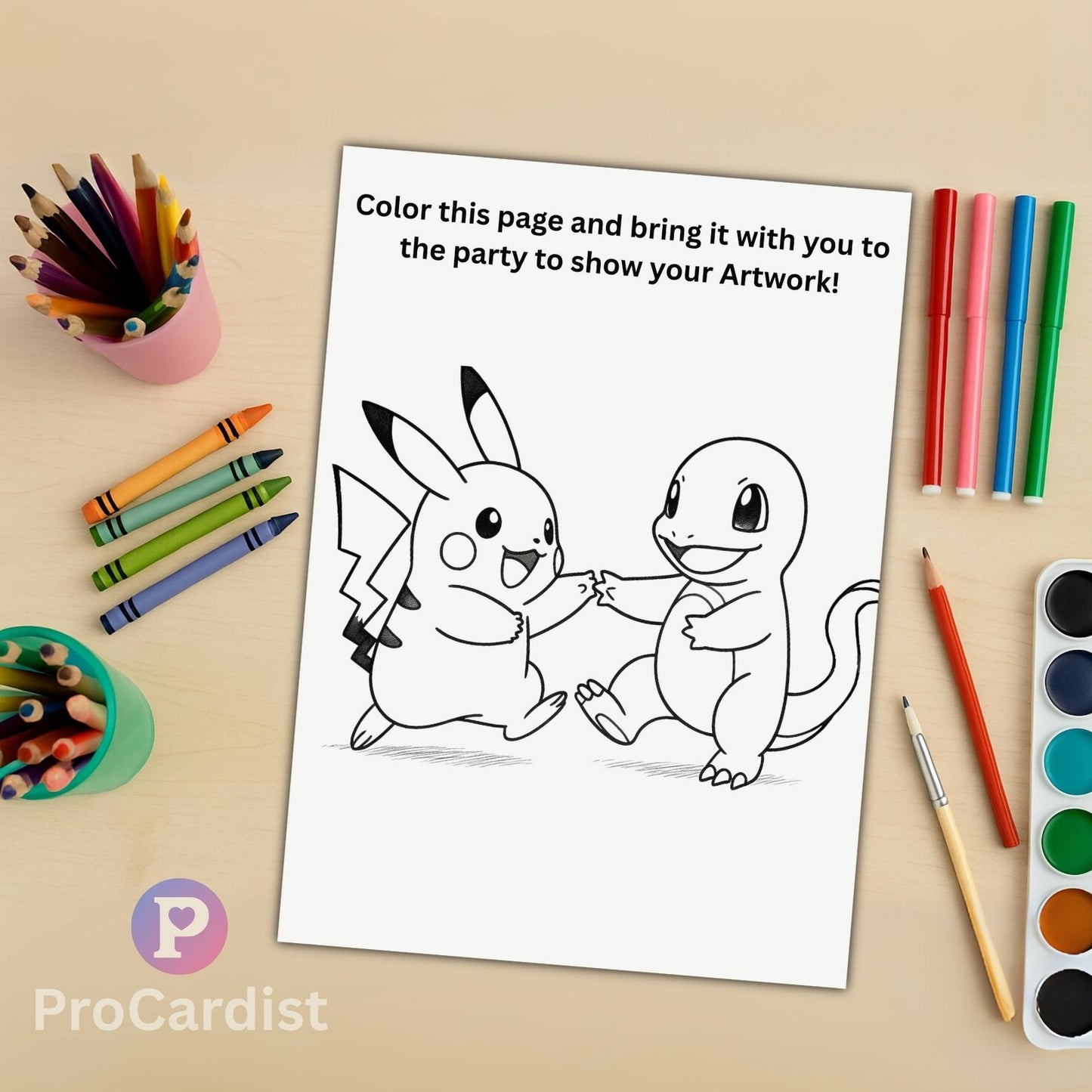 Pokemon Birthday Invitation Canva Template | ProCardist