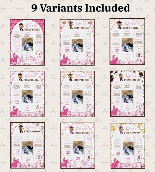 Custom Birthday Photo Sign Baby Milestone Poster by ProCardist