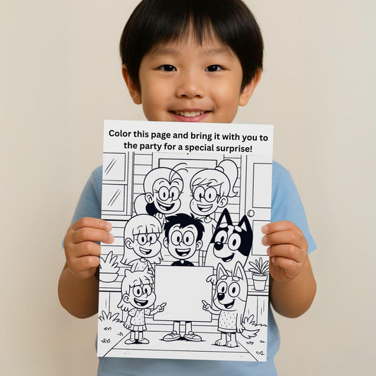 The Loud House Birthday Invitation + Bonus Coloring Page – Fully Editable Canva Template