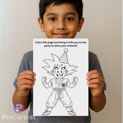 Dragon Ball Z Birthday Invitation Canva Template | ProCardist