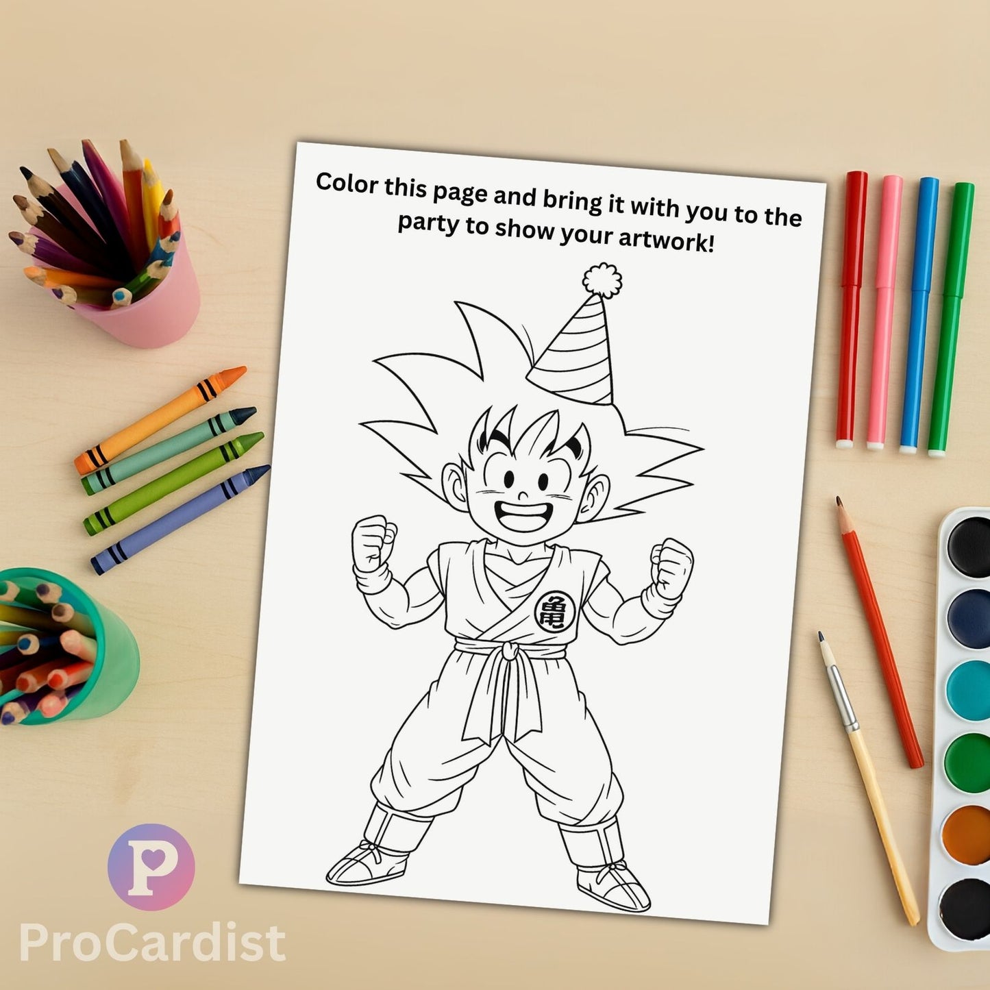Dragon Ball Z Birthday Invitation Canva Template | ProCardist
