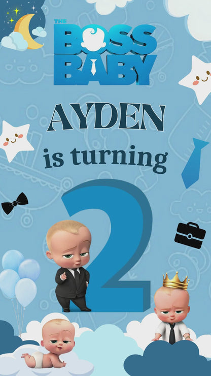 Baby Boss Themed Birthday Invitation – Suited Up for Fun! The Boss Baby Party is in Session