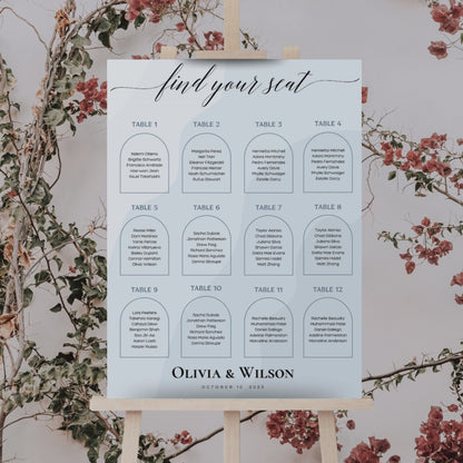 Wedding Seating Chart Template - Editable Canva Design