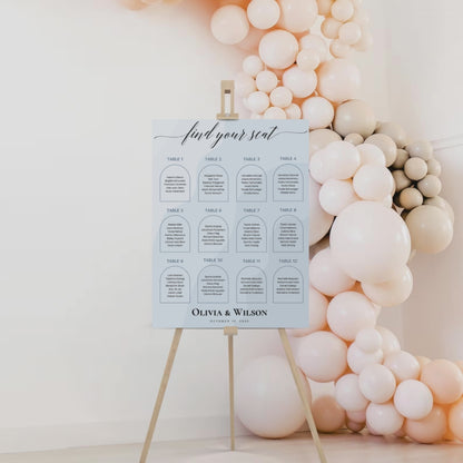Wedding Seating Chart Template - Editable Canva Design