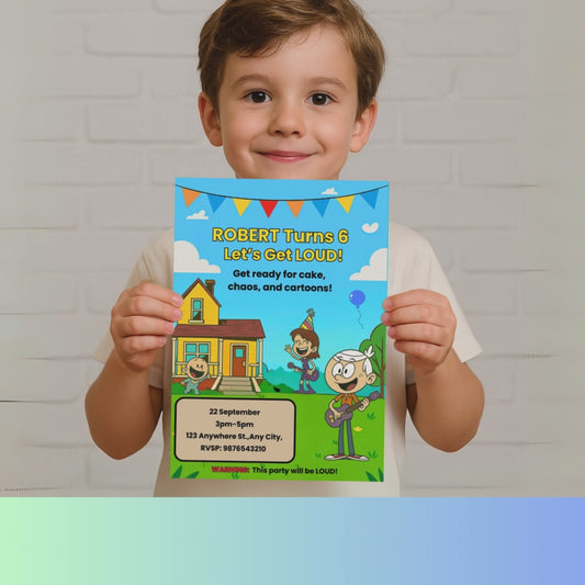 The Loud House Birthday Invitation Canva Template | ProCardist